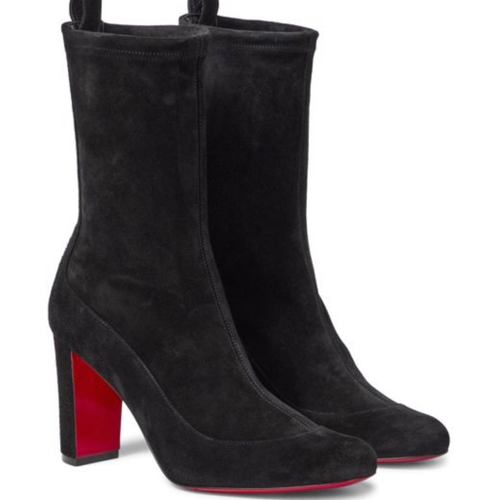 Suede louboutin booties 40